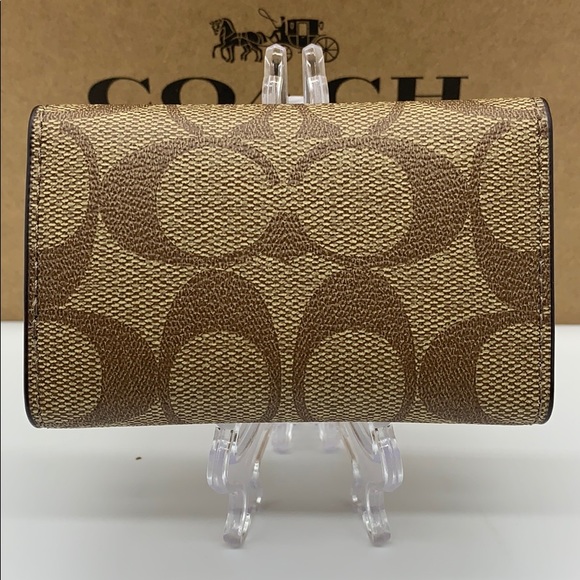 COACH Five Ring Key Case In Signature Canvas - Picture 7 of 16